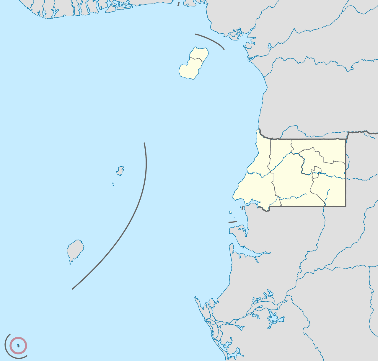 The small volcanic island of Annobón rising out of the South Atlantic Ocean