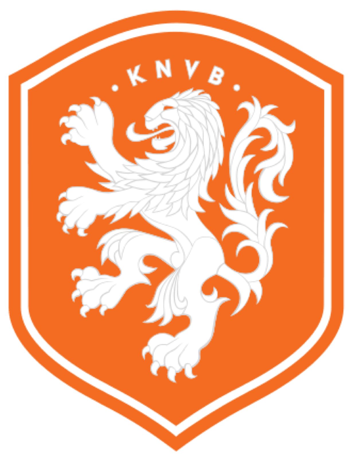 Children playing football on a Dutch sports field wearing orange shirts